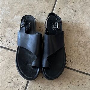 Franco Sarto Black Slides W10